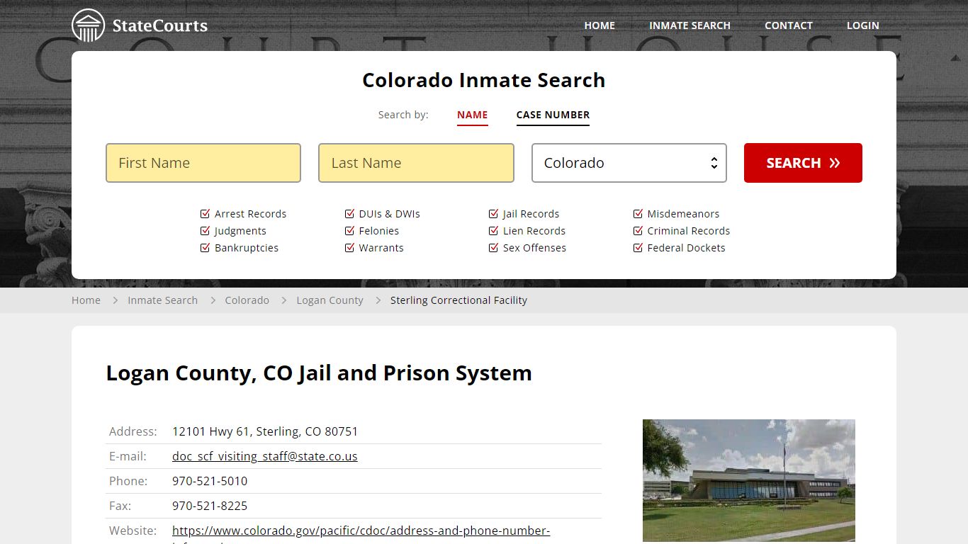 Logan County, CO Jail and Prison System - State Courts